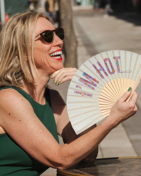 Eventail I’m Hot – Perles | Chic, écolo et indispensable contre la chaleur