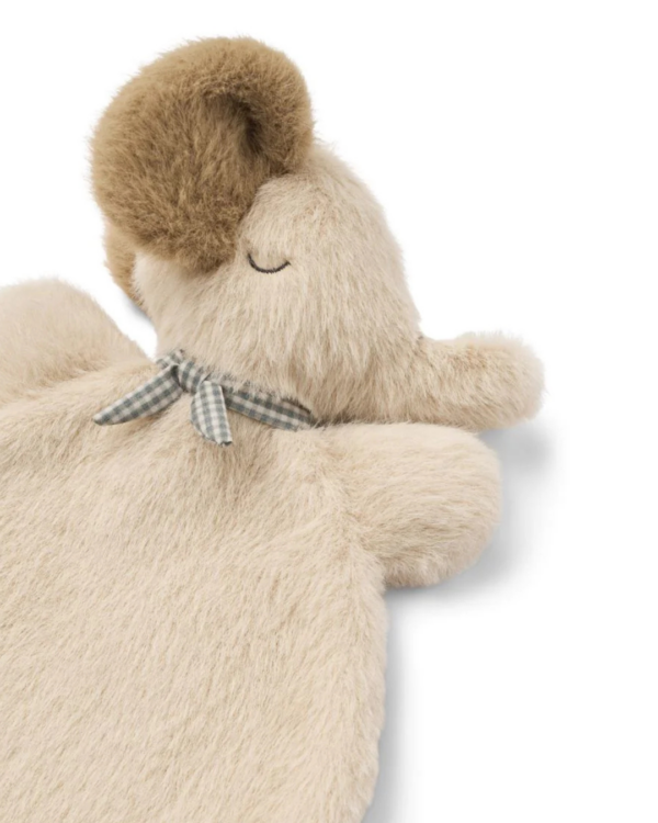 Doudou éléphant ROY en peluche douce certifiée GRS, compagnon de sommeil pour bébé