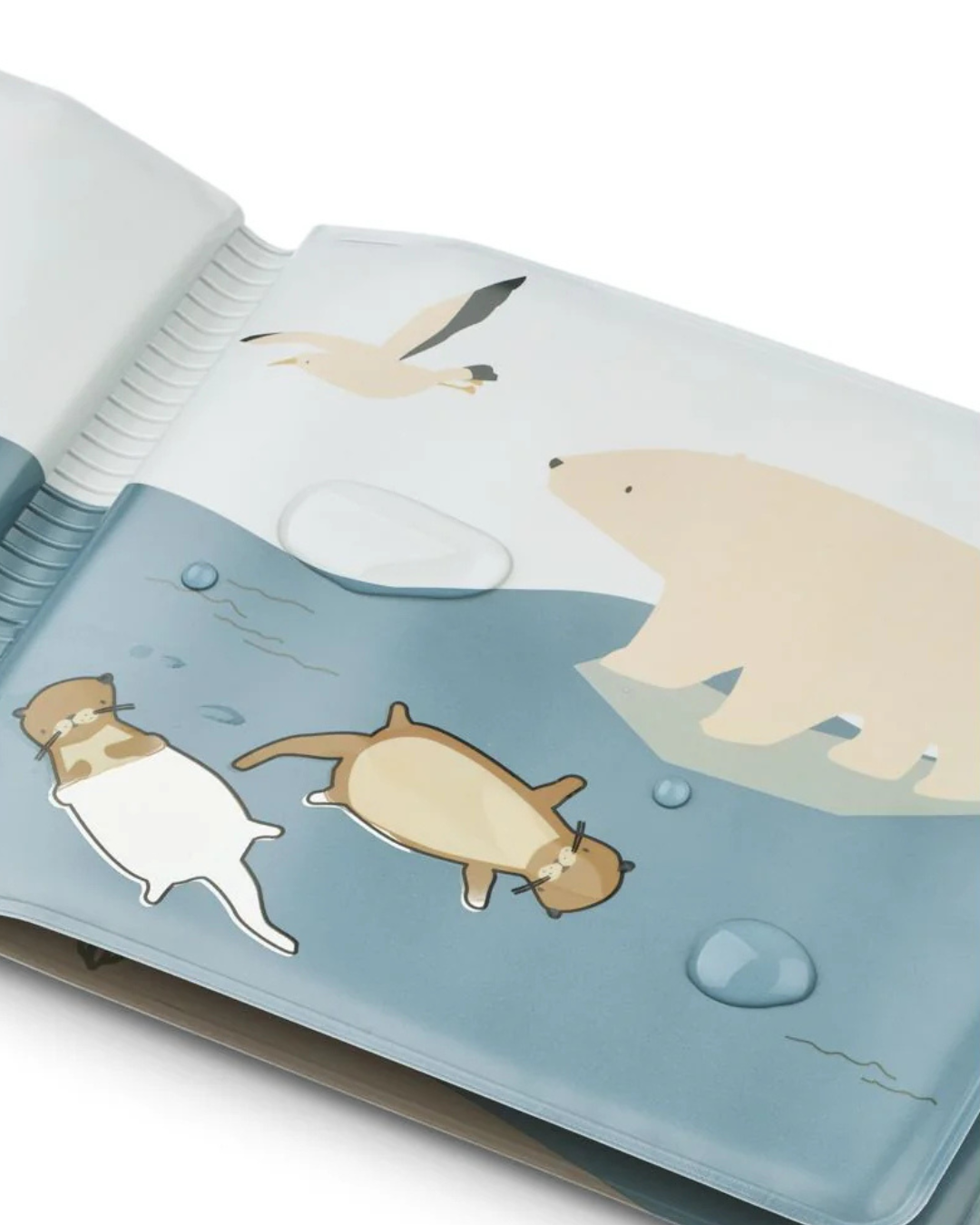 Livre de bain magique pour bébé WAYLON – Thème Arctique – Illustre des animaux cachés au contact de l’eau