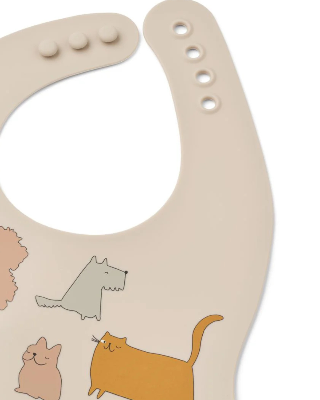 Bavoirs en silicone EMBER – Lot de 2 – Imperméables, souples et réglables avec poche récupératrice