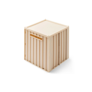 Boîte de rangement ELIJAH cube avec couvercle, en plastique recyclé, empilable et pliable – Idéale pour jouets et rangement maison