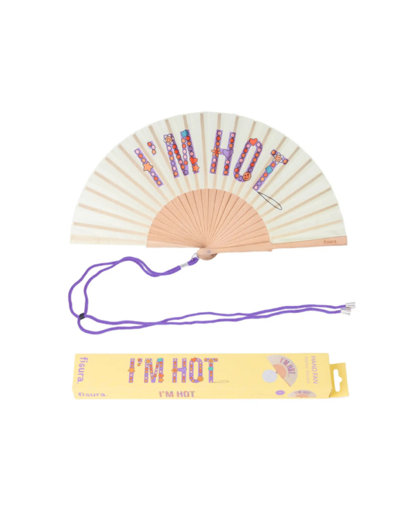 Eventail I’m Hot – Perles | Chic, écolo et indispensable contre la chaleur