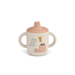 Gobelet d’apprentissage NEIL en silicone souple avec poignées et bec, idéal pour bébé