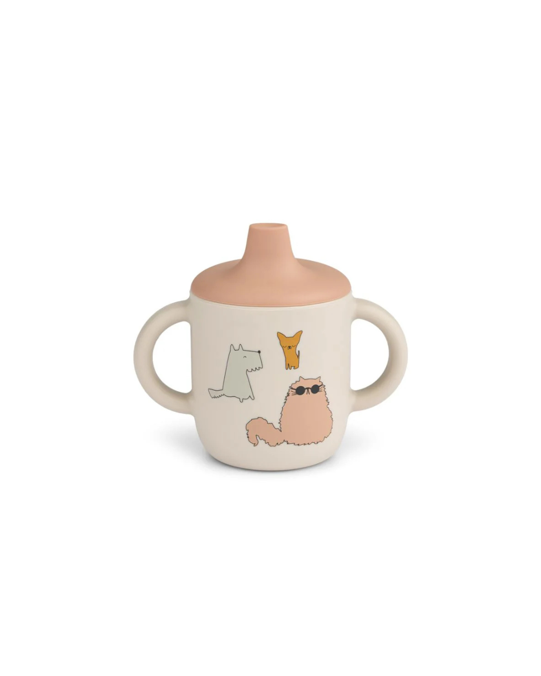 Gobelet d’apprentissage NEIL en silicone souple avec poignées et bec, idéal pour bébé
