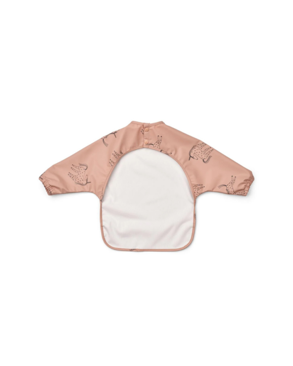 Bavoir avec manches à imprimé MERLE en polyester recyclé, avec poignets élastiqués et poche attrape-tout