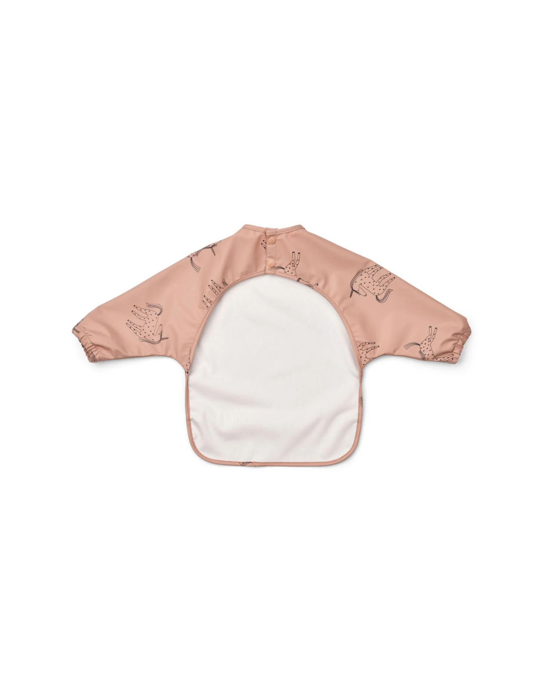 Bavoir avec manches à imprimé MERLE en polyester recyclé, avec poignets élastiqués et poche attrape-tout