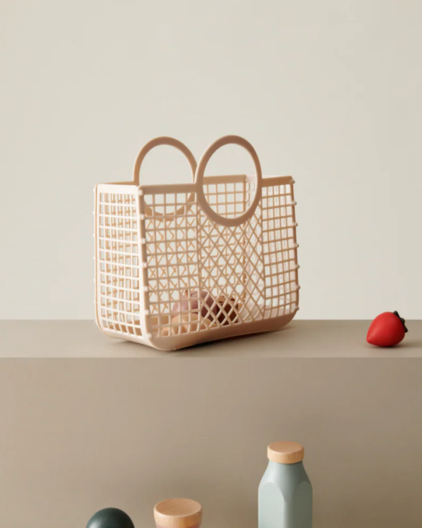 Panier de dînette FLORIN avec 8 aliments en bois et panier SAMANTHA, jouet d’imitation pour enfants