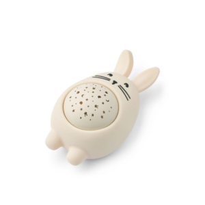 Lampe projecteur MANUEL en forme de lapin endormi, veilleuse apaisante avec 8 sons relaxants et recharge USB-C