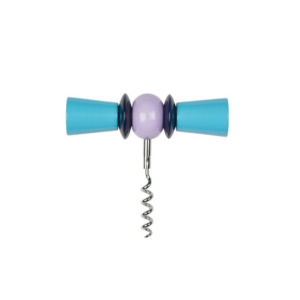 Tire-bouchon design Addison Ross x amie en forme de nœud papillon, coloris aqua et lila, accessoire de luxe pour vin et barware chic