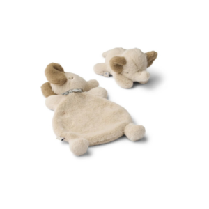 Coffret cadeau bébé LILIANA avec peluche éléphant, hochet et doudou assorti en polyester recyclé certifié GRS