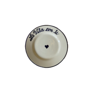 Assiette artisanale en céramique 20 cm collection Amore fabriquée à la main en Italie