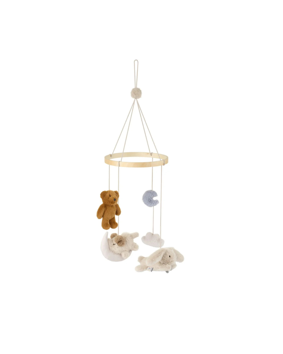 Mobile décoratif MELI avec ours en peluche en polyester recyclé certifié GRS, à suspendre au-dessus du berceau ou de la table à langer
