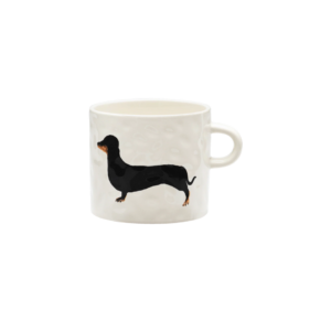 Mug en céramique avec motif teckel – tasse originale chien saucisse