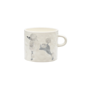 Mug en céramique fait main avec motif caniche – tasse originale chien poodle