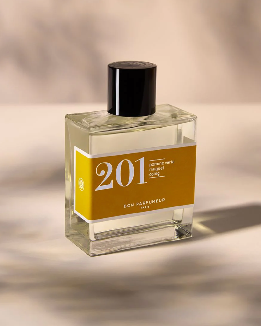 Eau de parfum Bon Parfumeur 201 – Pomme, Muguet et Coing, flacon 30 ml, parfum fruité rouge et floral, vegan et naturel.