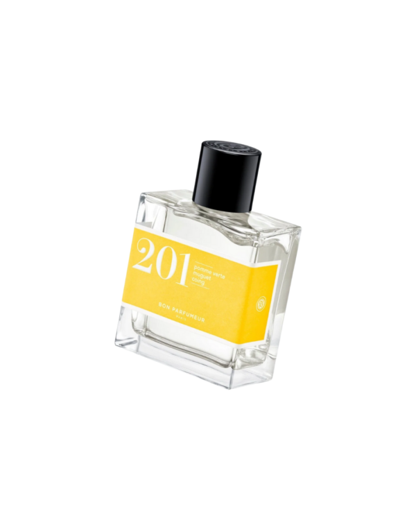 Eau de parfum Bon Parfumeur 201 – Pomme, Muguet et Coing, flacon 30 ml, parfum fruité rouge et floral, vegan et naturel.