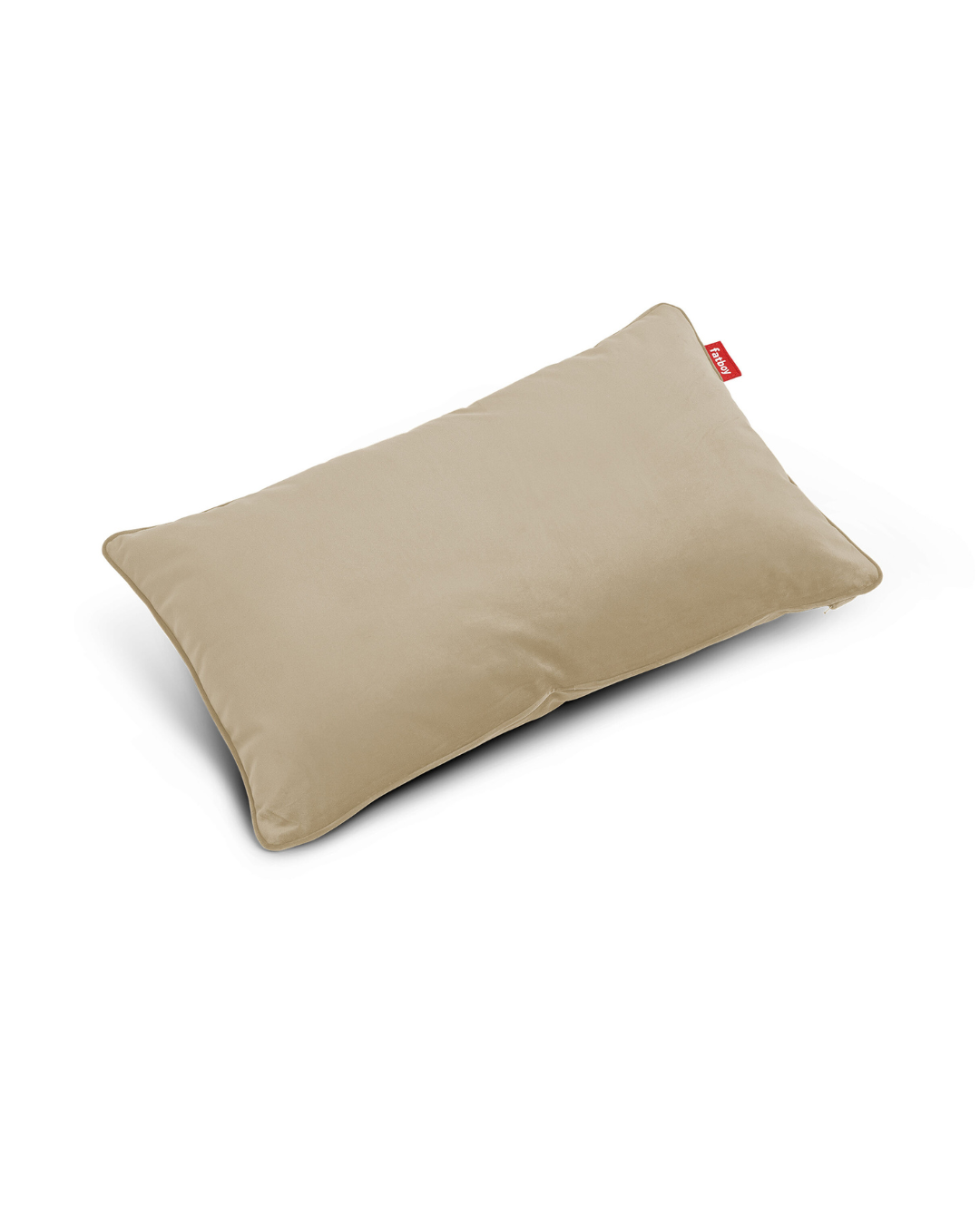 Coussin rectangle velours recyclé Camel en polyester 100 % recyclé avec rembourrage écoresponsable, doux et confortable