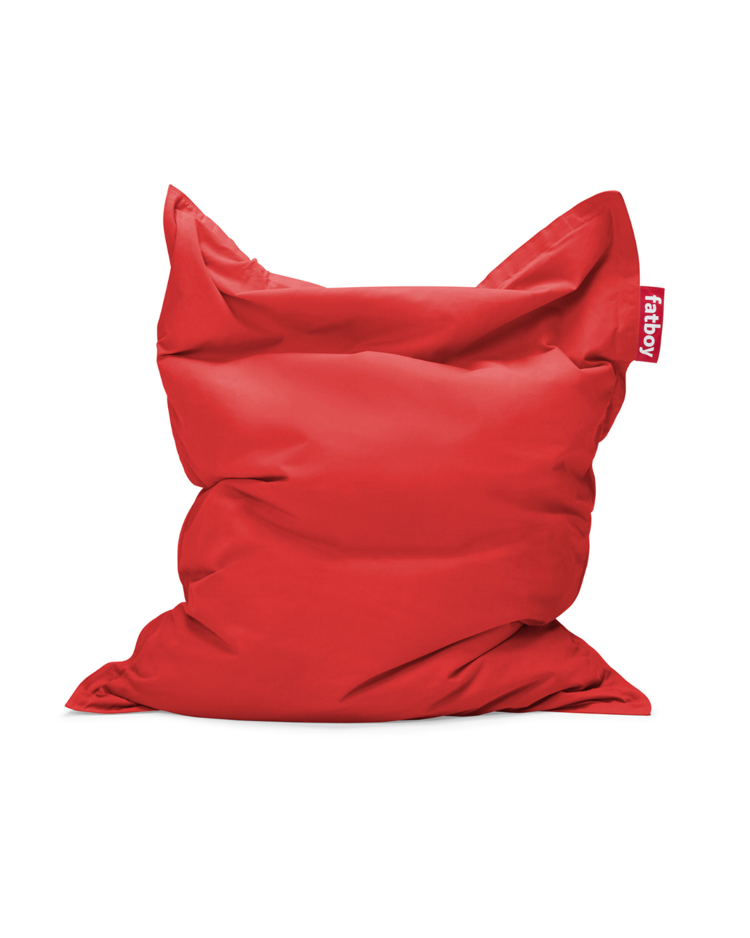 Pouf Fatboy Original Canvas Merlot Rouge en coton stonewashed, confortable, hydrofuge et anti-salissures