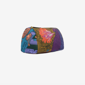 Trousse S Vegas Violet Inouï Éditions, 22,5x14x11,5 cm, polyester et cuir de bovin