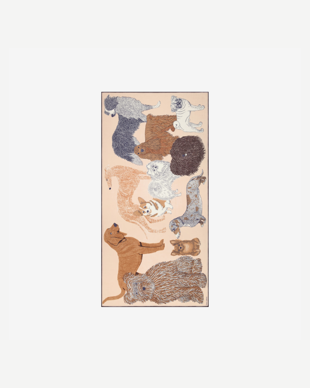 Étole 100 Toutou Nude Inouï Éditions – Écharpe en laine 100x190 cm fabriquée en Inde