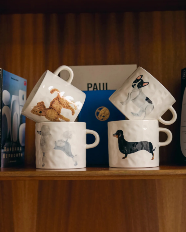 Mug en céramique fait main avec motif bouledogue français – tasse originale chien frenchie