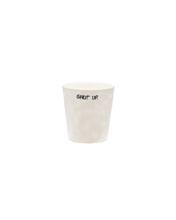 Tasse en céramique Shut Up Coffee – mug original fait main pour café et cappuccino