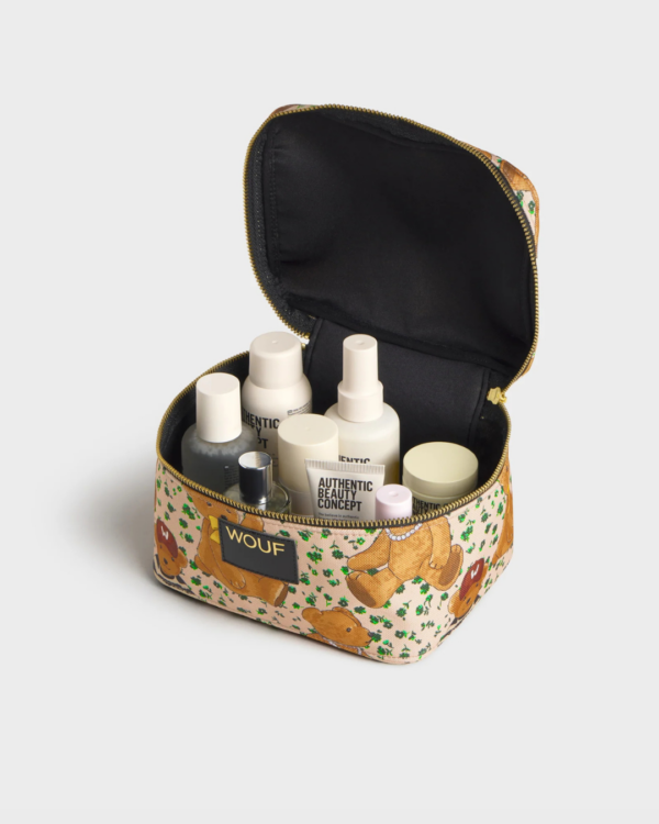 Vanity Cute oursons en tissu recyclé – trousse de toilette pratique, déperlante et durable avec grand compartiment