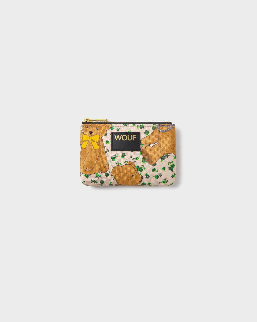 Porte-monnaie Cute oursons en tissu recyclé – compact, pratique et déperlant avec fente arrière pour cartes