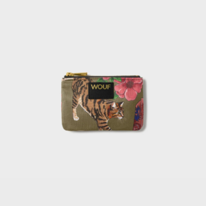 Porte-monnaie Rodeo en tissu recyclé – compact, pratique et déperlant avec fente arrière en cuir pour cartes