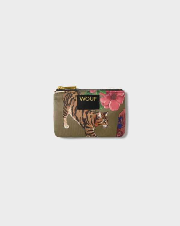 Porte-monnaie Rodeo en tissu recyclé – compact, pratique et déperlant avec fente arrière en cuir pour cartes