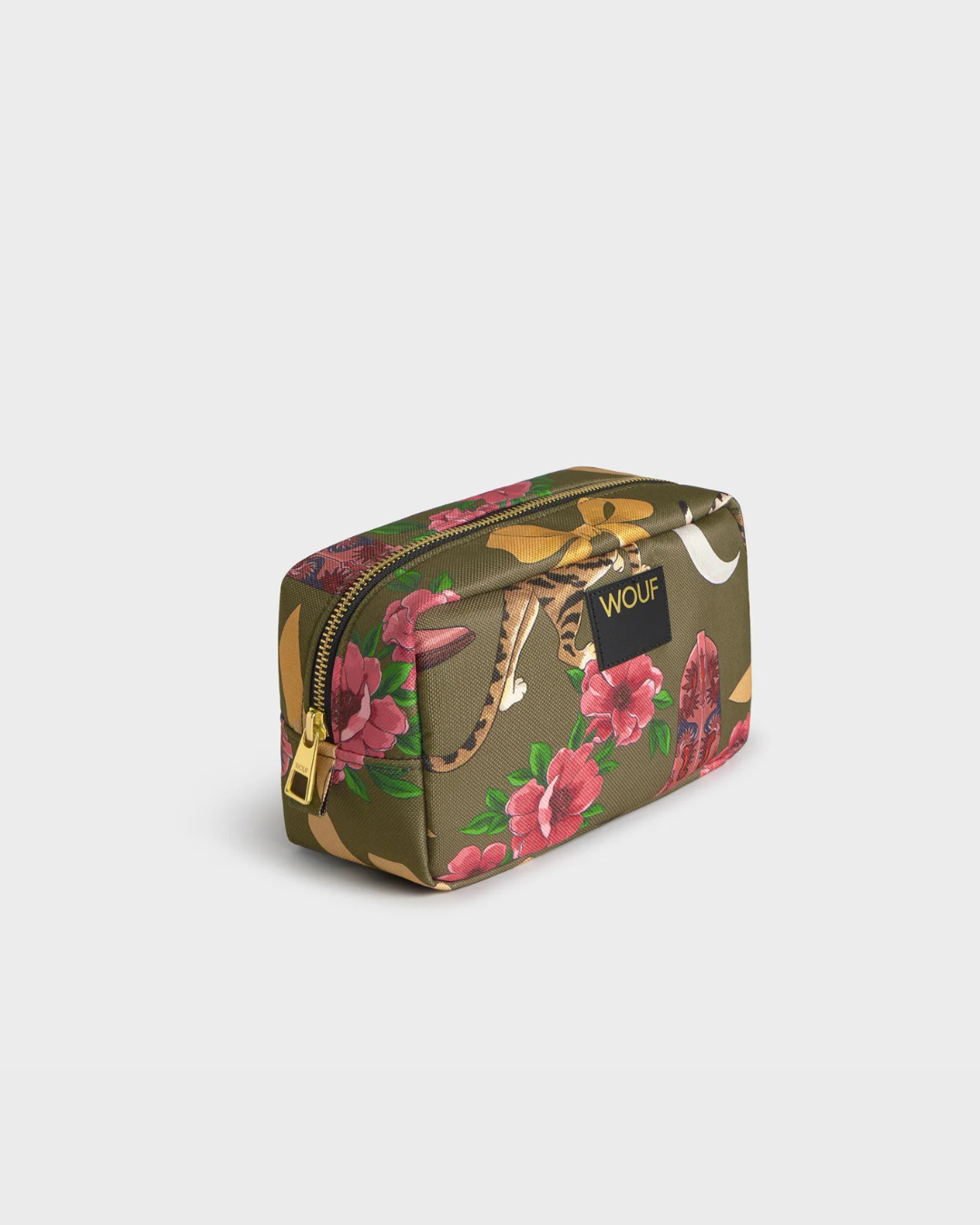 Trousse de toilette Rodeo kaki en tissu recyclé – pratique, déperlante et durable avec poche intérieure et compartiment principal
