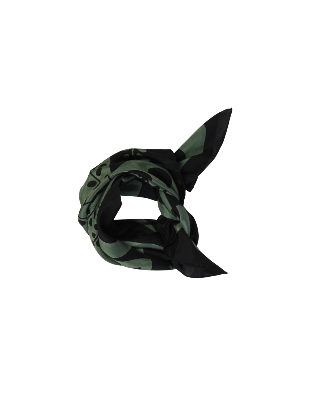 Mini foulard en soie Les Belles Vagabondes, accessoire chic et polyvalent, dessiné à la main en France et imprimé artisanalement en Inde.