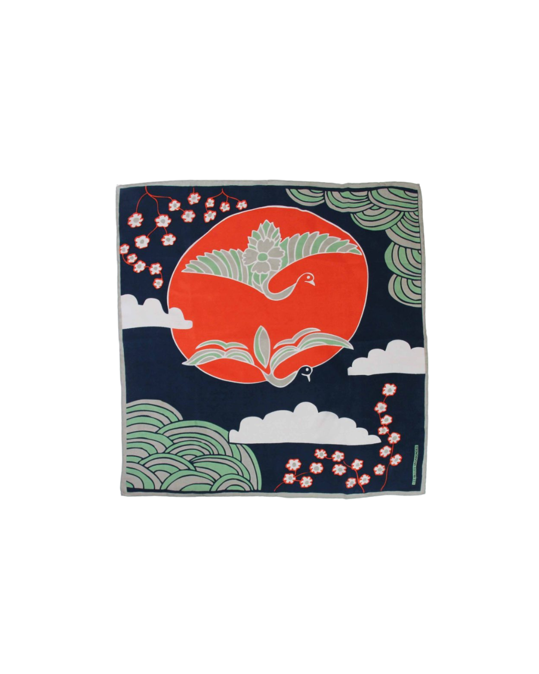 Mini foulard en soie Les Belles Vagabondes, accessoire chic et polyvalent, dessiné à la main en France et imprimé artisanalement en Inde.