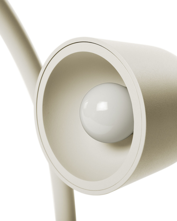 Lampe de table Little Lebow crème, abat-jour orientables et dimmables, design Fatboy signé Kranen/Gille.