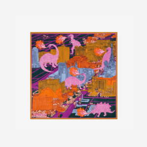 Carré 130 Vegas Violet Inouï Éditions – foulard 100 % laine 130x130 cm fabriqué en Inde