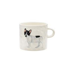 Mug en céramique fait main avec motif bouledogue français – tasse originale chien frenchie