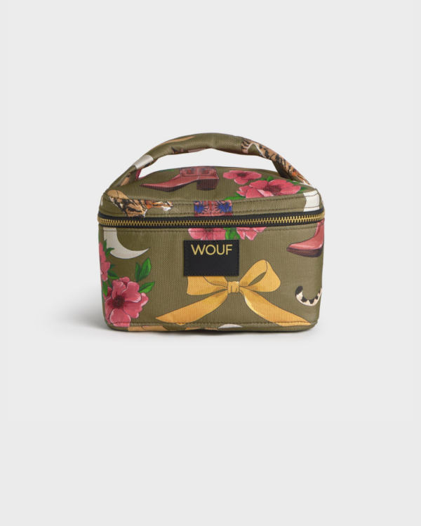 Vanity Rodeo kaki en tissu recyclé – trousse de toilette pratique, déperlante et durable avec grand compartiment