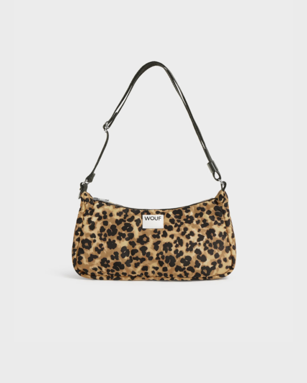 Sac porté épaule Feline léopard en tissu recyclé – pratique, déperlant et durable avec bandoulière réglable et poche intérieure
