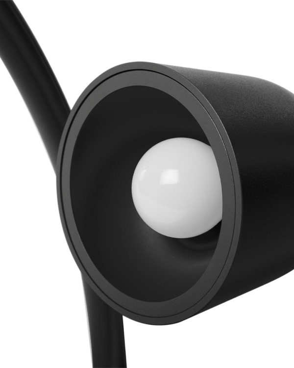 Lampe de table Little Lebow anthracite, abat-jour orientables et dimmables, design Fatboy par Kranen/Gille.
