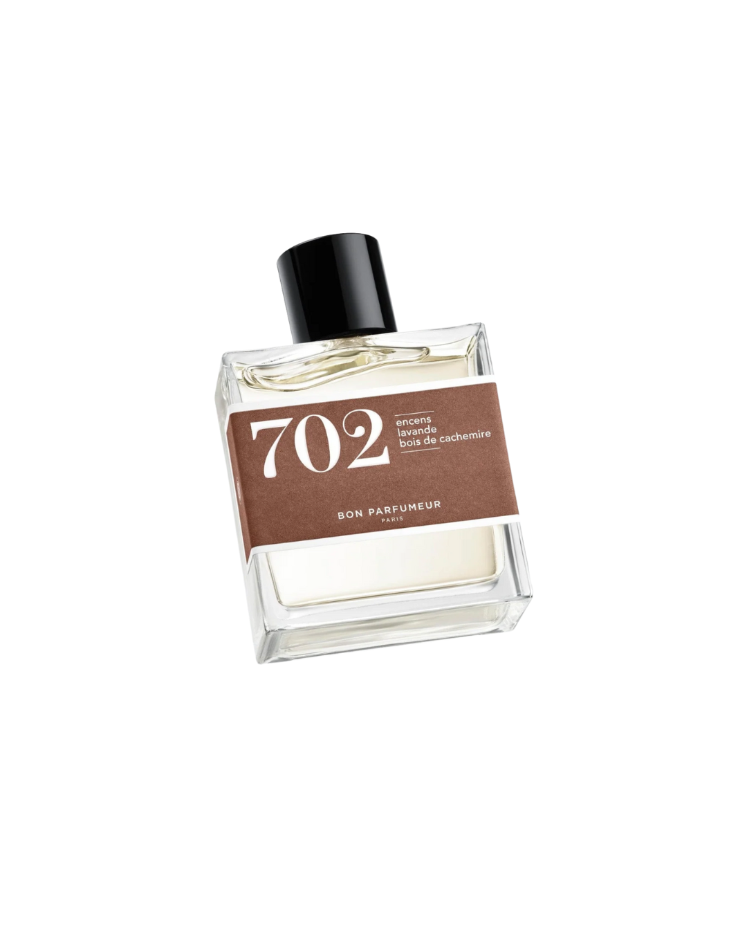 Eau de parfum Bon Parfumeur 702 – Encens, Lavande et Bois de Cachemire, flacon 30 ml, parfum aromatique frais et chaud.