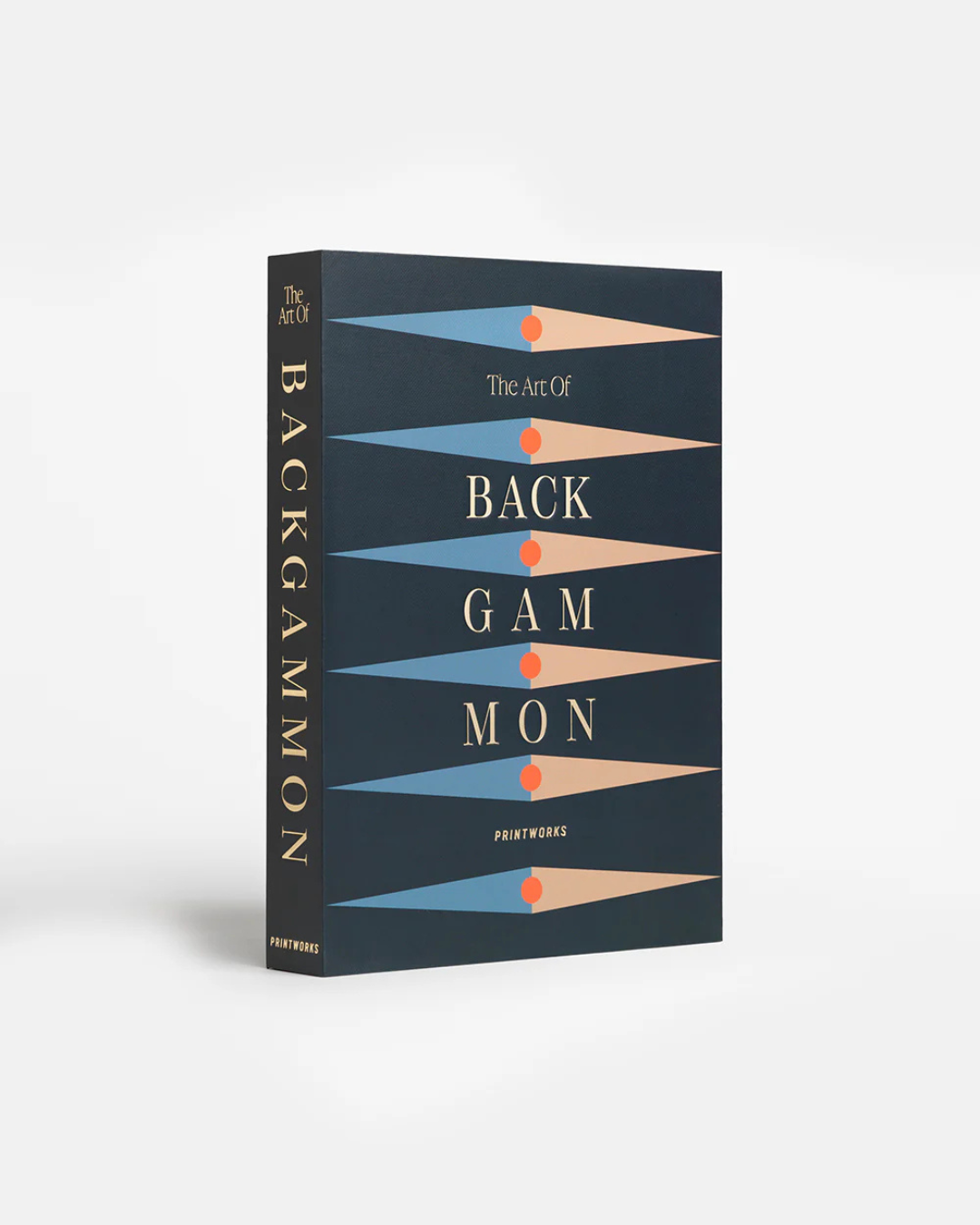 Jeu de société Backgammon Anthracite, boîte en forme de livre avec plateau en acrylique et pièces colorées.