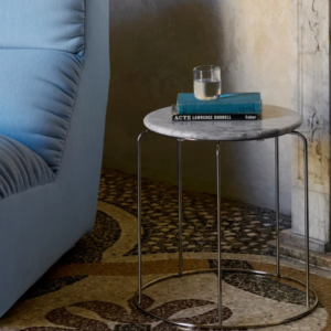 Table d’appoint VP11 en marbre blanc de Carrare, design Verner Panton pour &Tradition