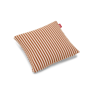 Coussin carré Terry Cognac Crème en tissu éponge doux avec rayures élégantes pour un intérieur cosy et raffiné