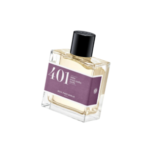 Eau de parfum Bon Parfumeur 401 – Cèdre, Prune confite et Vanille, flacon 30 ml, parfum fruité, boisé et épicé.