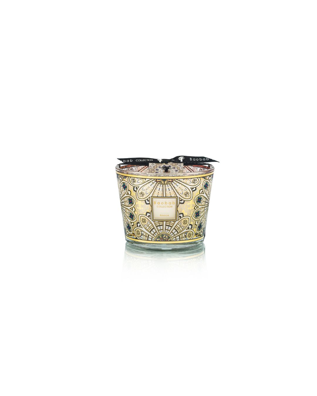 Bougie parfumée Baobab Rosace Max 10 décor vitrail gothique.