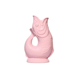 Carafe Gluggle Baby Pink XL – pichet en céramique fabriqué à la main en Angleterre, design iconique et bruit glouglou unique.