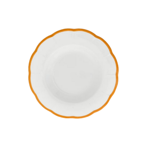 Assiette creuse Bitossi Home en pierre de fer avec bordure, diamètre 22,8 cm – vaisselle italienne élégante et durable.