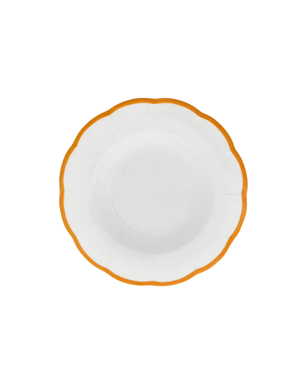 Assiette creuse Bitossi Home en pierre de fer avec bordure, diamètre 22,8 cm – vaisselle italienne élégante et durable.