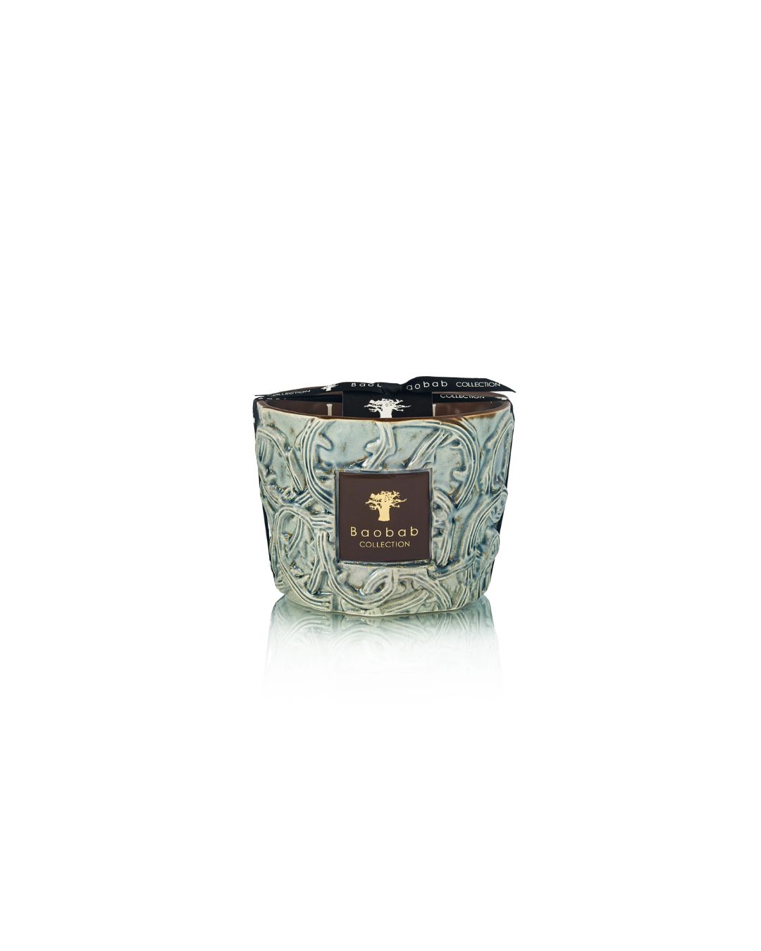Bougie parfumée Baobab Brame Sylvanus Max 10 en céramique verte et chocolat.