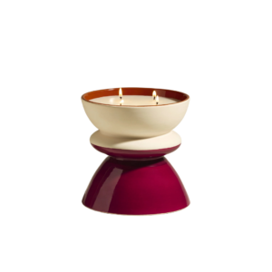 Bougie Tam Tam Carmin & Figue – Maison Sarah Lavoine x Côté Bougie Marrakech, céramique artisanale 4 mèches